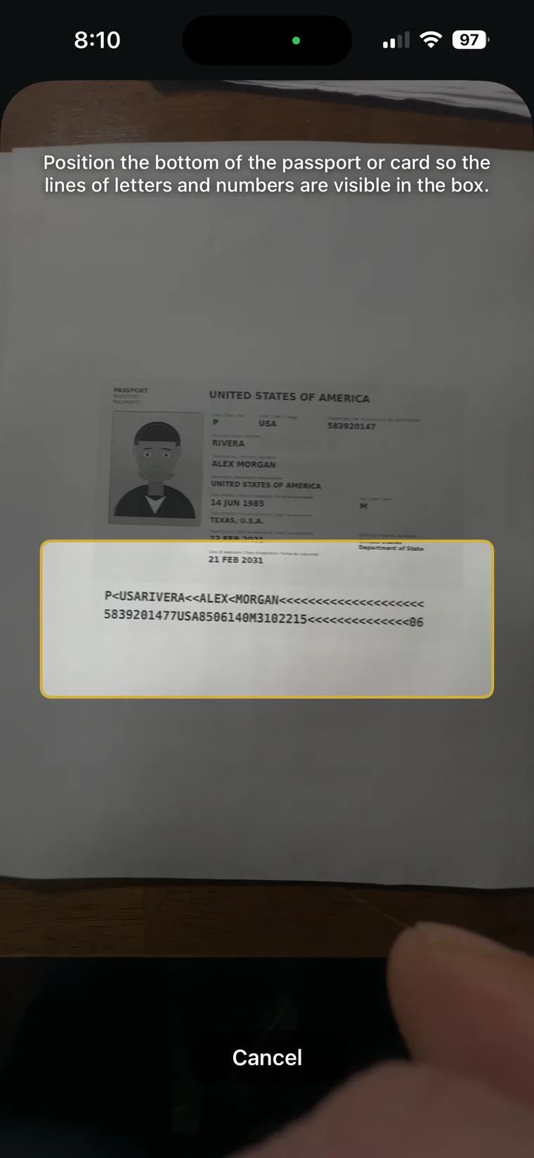 Smart ID Scanning in My Notary Book on iPhone